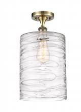 Innovations Lighting 516-1C-AB-G1113-L - Cobbleskill - 1 Light - 9 inch - Antique Brass - Semi-Flush Mount