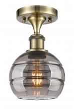 Innovations Lighting 516-1C-AB-G556-6SM - Rochester - 1 Light - 6 inch - Antique Brass - Semi-Flush Mount