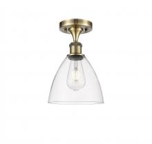 Innovations Lighting 516-1C-AB-GBD-752 - Bristol - 1 Light - 8 inch - Antique Brass - Semi-Flush Mount