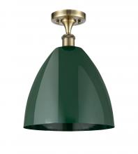 Innovations Lighting 516-1C-AB-MBD-12-GR - Plymouth - 1 Light - 12 inch - Antique Brass - Semi-Flush Mount