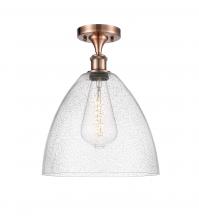 Innovations Lighting 516-1C-AC-GBD-124 - Bristol - 1 Light - 12 inch - Antique Copper - Semi-Flush Mount