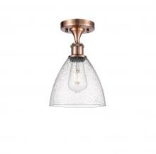 Innovations Lighting 516-1C-AC-GBD-754 - Bristol - 1 Light - 8 inch - Antique Copper - Semi-Flush Mount