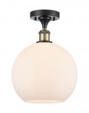 Innovations Lighting 516-1C-BAB-G121-10-LED - Athens - 1 Light - 10 inch - Black Antique Brass - Semi-Flush Mount