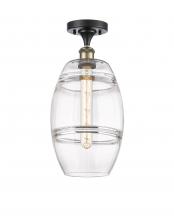 Innovations Lighting 516-1C-BAB-G557-8CL - Vaz - 1 Light - 8 inch - Black Antique Brass - Semi-Flush Mount