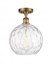 Innovations Lighting 516-1C-BB-G1215-10 - Athens Water Glass - 1 Light - 10 inch - Brushed Brass - Semi-Flush Mount