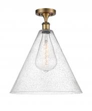 Innovations Lighting 516-1C-BB-GBC-164 - Berkshire - 1 Light - 16 inch - Brushed Brass - Semi-Flush Mount