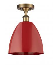 Innovations Lighting 516-1C-BB-MBD-9-RD - Plymouth - 1 Light - 9 inch - Brushed Brass - Semi-Flush Mount