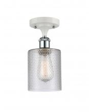 Innovations Lighting 516-1C-WPC-G112 - Cobbleskill - 1 Light - 5 inch - White Polished Chrome - Semi-Flush Mount