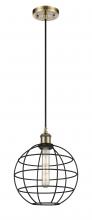 Innovations Lighting 516-1P-AB-CE-10-BK - Lake Placid - 1 Light - 10 inch - Antique Brass - Multi Pendant