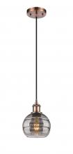 Innovations Lighting 516-1P-AC-G556-6SM - Rochester - 1 Light - 6 inch - Antique Copper - Cord hung - Mini Pendant