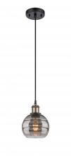 Innovations Lighting 516-1P-BAB-G556-6SM - Rochester - 1 Light - 6 inch - Black Antique Brass - Cord hung - Mini Pendant