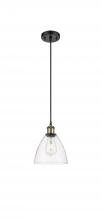 Innovations Lighting 516-1P-BAB-GBD-752 - Bristol - 1 Light - 8 inch - Black Antique Brass - Cord hung - Mini Pendant