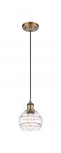Innovations Lighting 516-1P-BB-G556-6CL - Rochester - 1 Light - 6 inch - Brushed Brass - Cord hung - Mini Pendant