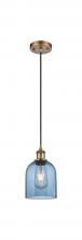 Innovations Lighting 516-1P-BB-G558-6BL - Bella - 1 Light - 6 inch - Brushed Brass - Cord hung - Mini Pendant