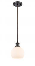 Innovations Lighting 516-1P-OB-G121-6 - Athens - 1 Light - 6 inch - Oil Rubbed Bronze - Cord hung - Mini Pendant