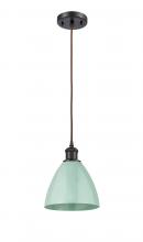 Innovations Lighting 516-1P-OB-MBD-75-SF - Plymouth - 1 Light - 8 inch - Oil Rubbed Bronze - Cord hung - Mini Pendant