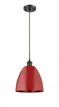 Innovations Lighting 516-1P-OB-MBD-9-RD - Plymouth - 1 Light - 9 inch - Oil Rubbed Bronze - Cord hung - Mini Pendant