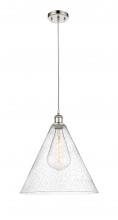 Innovations Lighting 516-1P-PN-GBC-164 - Berkshire - 1 Light - 16 inch - Polished Nickel - Cord hung - Pendant