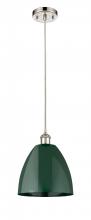 Innovations Lighting 516-1P-PN-MBD-9-GR - Plymouth - 1 Light - 9 inch - Polished Nickel - Cord hung - Mini Pendant