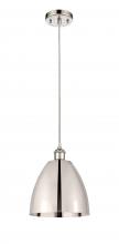 Innovations Lighting 516-1P-PN-MBD-9-PN - Bristol - 1 Light - 9 inch - Polished Nickel - Cord hung - Mini Pendant