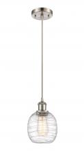 Innovations Lighting 516-1P-SN-G1013 - Belfast - 1 Light - 6 inch - Brushed Satin Nickel - Cord hung - Mini Pendant
