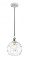 Innovations Lighting 516-1P-WPC-G1215-8 - Athens Water Glass - 1 Light - 8 inch - White Polished Chrome - Cord hung - Mini Pendant