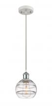 Innovations Lighting 516-1P-WPC-G556-6CL - Rochester - 1 Light - 6 inch - White Polished Chrome - Cord hung - Mini Pendant