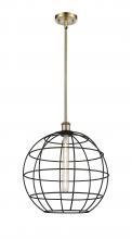 Innovations Lighting 516-1S-AB-CE-16-BK - Lake Placid - 1 Light - 16 inch - Antique Brass - Multi Pendant