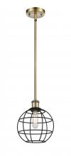 Innovations Lighting 516-1S-AB-CE-8-BK - Lake Placid - 1 Light - 8 inch - Antique Brass - Multi Pendant