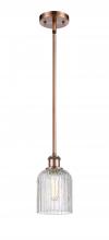 Innovations Lighting 516-1S-AC-G559-5CL - Bridal Veil - 1 Light - 5 inch - Antique Copper - Mini Pendant