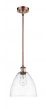 Innovations Lighting 516-1S-AC-GBD-92 - Bristol - 1 Light - 9 inch - Antique Copper - Mini Pendant