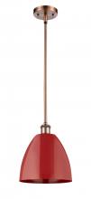 Innovations Lighting 516-1S-AC-MBD-9-RD - Plymouth - 1 Light - 9 inch - Antique Copper - Pendant
