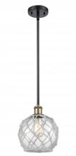 Innovations Lighting 516-1S-BAB-G122-8RW - Farmhouse Rope - 1 Light - 8 inch - Black Antique Brass - Mini Pendant