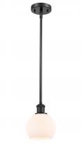 Innovations Lighting 516-1S-BK-G121-6 - Athens - 1 Light - 6 inch - Matte Black - Mini Pendant