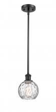 Innovations Lighting 516-1S-BK-G1215-6 - Athens Water Glass - 1 Light - 6 inch - Matte Black - Mini Pendant
