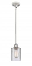 Innovations Lighting 516-1S-WPC-G112 - Cobbleskill - 1 Light - 5 inch - White Polished Chrome - Mini Pendant