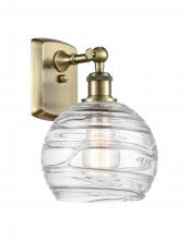 Innovations Lighting 516-1W-AB-G1213-8 - Athens Deco Swirl - 1 Light - 8 inch - Antique Brass - Sconce