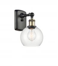 Innovations Lighting 516-1W-BAB-G122-6 - Athens - 1 Light - 6 inch - Black Antique Brass - Sconce