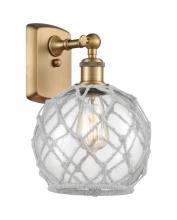 Innovations Lighting 516-1W-BB-G122-8RW - Farmhouse Rope - 1 Light - 8 inch - Brushed Brass - Sconce