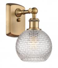 Innovations Lighting 516-1W-BB-G122C-6CL - Athens - 1 Light - 6 inch - Brushed Brass - Sconce