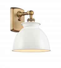 Innovations Lighting 516-1W-BB-M14-W - Adirondack - 1 Light - 8 inch - Brushed Brass - Sconce