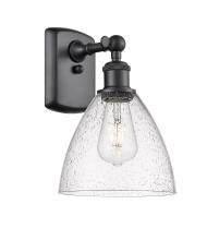 Innovations Lighting 516-1W-BK-GBD-754 - Bristol - 1 Light - 8 inch - Matte Black - Sconce