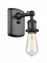 Innovations Lighting 516-1W-BK - Bare Bulb - 1 Light - 5 inch - Matte Black - Sconce