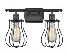 Innovations Lighting 516-2W-BK-CE513-BK - Muselet - 2 Light - 16 inch - Matte Black - Bath Vanity Light