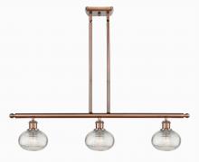 Innovations Lighting 516-3I-AC-G555-6CL - Ithaca - 3 Light - 36 inch - Antique Copper - Cord hung - Island Light