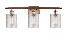 Innovations Lighting 516-3W-AC-G112 - Cobbleskill - 3 Light - 25 inch - Antique Copper - Bath Vanity Light