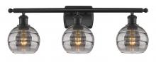 Innovations Lighting 516-3W-BK-G556-6SM - Rochester - 3 Light - 26 inch - Matte Black - Bath Vanity Light