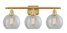 Innovations Lighting 516-3W-SG-G125-8 - Athens - 3 Light - 28 inch - Satin Gold - Bath Vanity Light