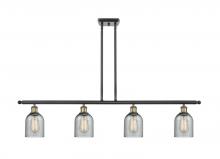 Innovations Lighting 516-4I-BAB-G257 - Caledonia - 4 Light - 48 inch - Black Antique Brass - Cord hung - Island Light