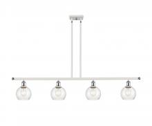 Innovations Lighting 516-4I-WPC-G124-6 - Athens - 4 Light - 48 inch - White Polished Chrome - Cord hung - Island Light